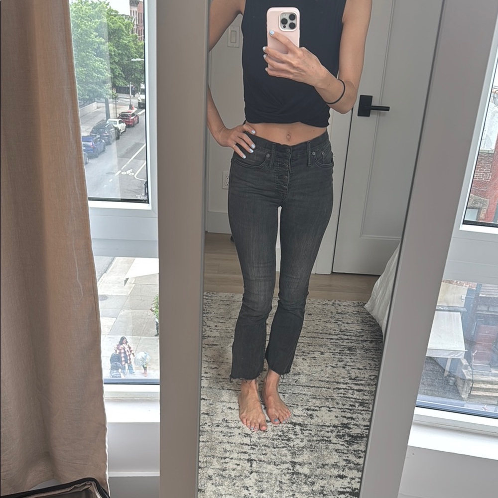 Madewell Black High-Rise Slim-Fit Jeans